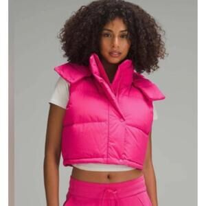 Lululemon Wunder Puff Super-Cropped Vest Sonic Pink, NWOT, Size 8